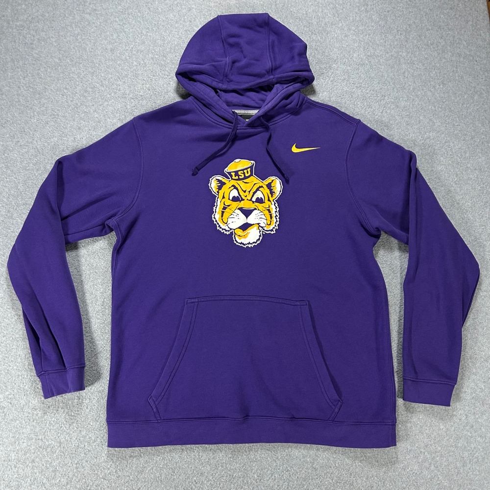 LSU Nike Hoodie Pullover Mens L Purple Sportswear Collegiate